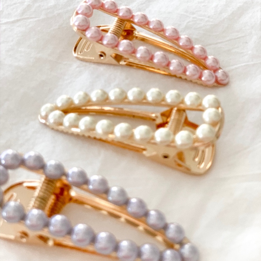 Pearl hair clips - Picture 5 of 8